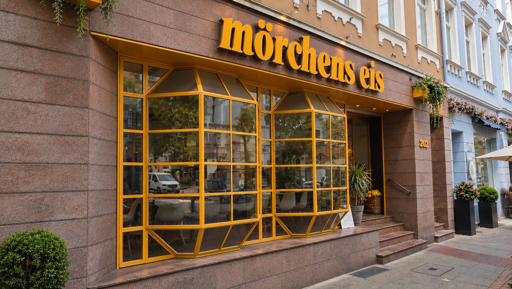 Außenansicht von mörchens eis in der Rüttenscheider Straße